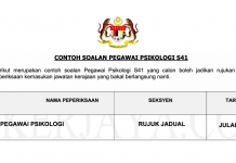 Contoh Soalan Psikometrik Pegawai Kawalan Alam Sekitar C41