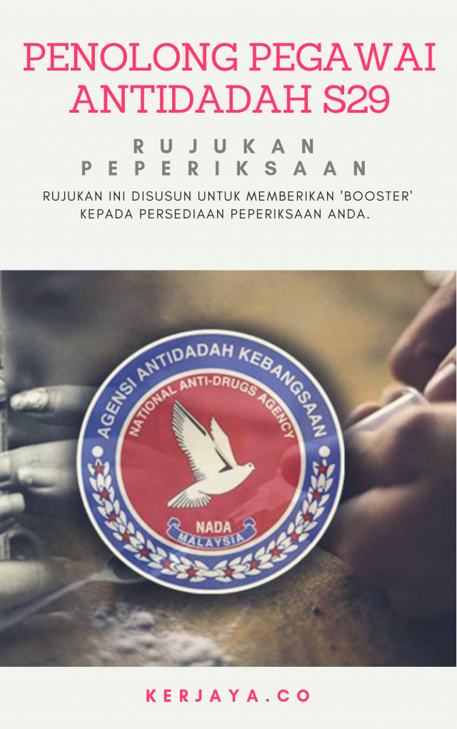 Contoh Soalan Penolong Pegawai Antidadah S29 ~ Kaji 