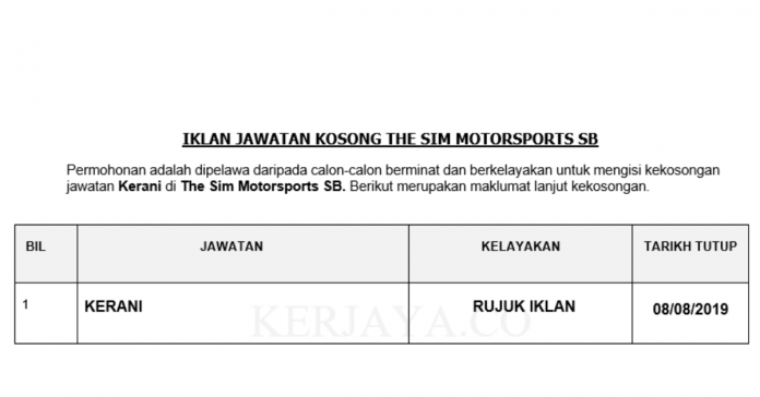The Sim Motorsports SB The Sim Motorsports SB ~ Kerani