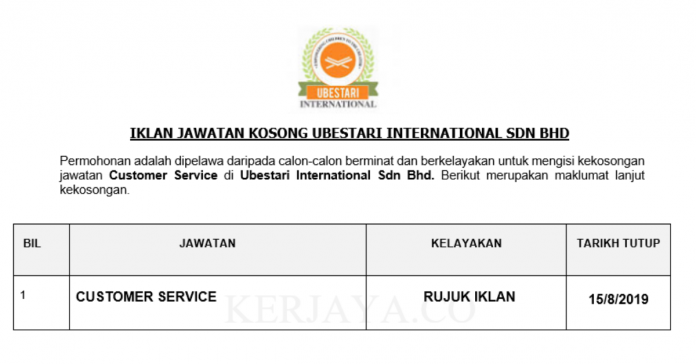 Ubestari International Sdn Bhd Ubestari International ~ Customer Service