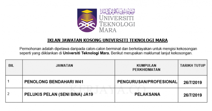 Universiti Teknologi Mara Sabah Universiti Teknologi Mara ~ Penolong Bendahari & Pelukis Pelan