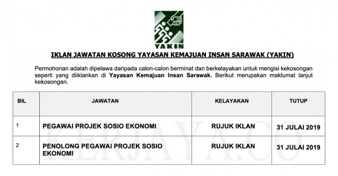 Yayasan Kemajuan Insan Sarawak (YAKIN) Yayasan Kemajuan Insan Sarawak (YAKIN)