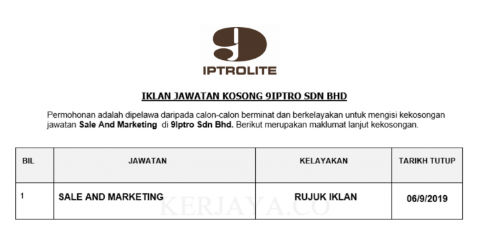 9Iptro Sdn Bhd 9Iptro ~ Sale & Marketing