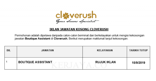 Cloverush ~ Boutique Assistant