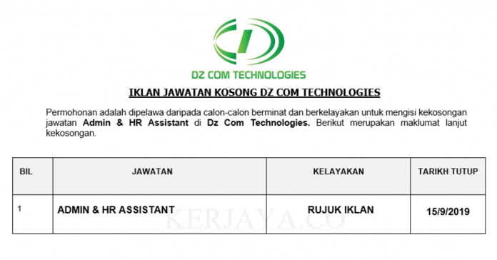 DZ COM TECHNOLOGIES DZ Com Technologies ~ Admin & HR Assistant
