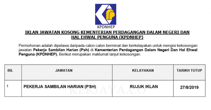 Kementerian Perdagangan Dalam Negeri Dan Hal Ehwal Penguna (KPDNHEP) Kementerian Perdagangan Dalam Negeri Dan Hal Ehwal Penguna (KPDNHEP)