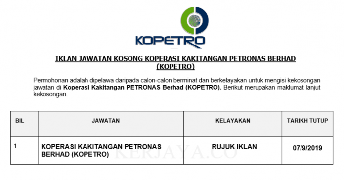 Koperasi Kakitangan PETRONAS Berhad (KOPETRO) Koperasi Kakitangan PETRONAS Berhad (KOPETRO)