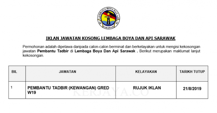 Lembaga Boya Dan Api Sarawak Lembaga Boya Dan Api Sarawak ~ Pembantu Tadbir