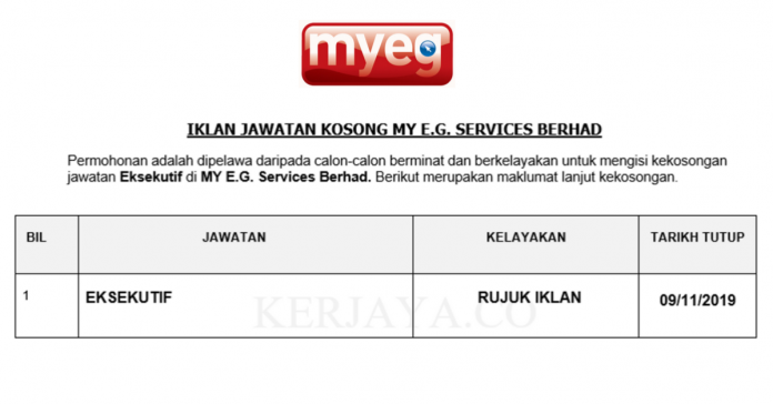 MY E.G. Services Berhad MY E.G. Services Berhad