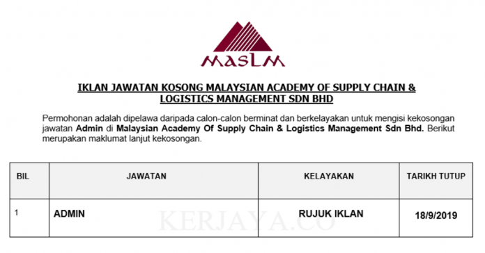Malaysian Academy Of Supply Chain & Logistics Management Sdn Bhd Malaysian Academy Of Supply Chain & Logistics Management ~ Admin