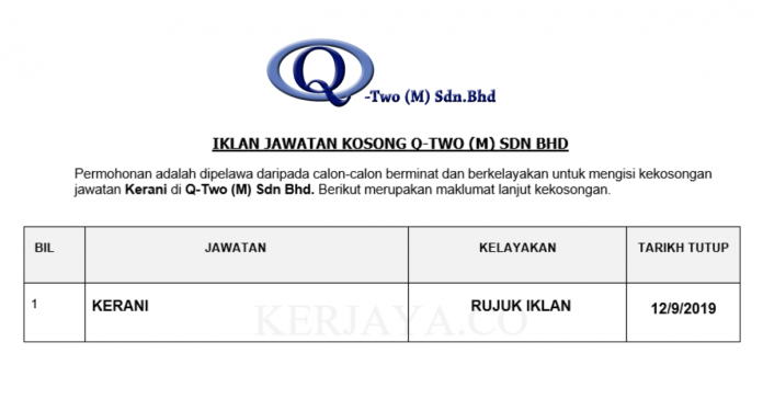 Q-Two (M) Sdn Bhd Q-Two ~ Kerani