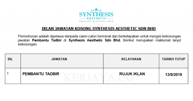 Synthesis Aesthetic ~ Pembantu Tadbir