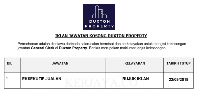 Duxton Property Duxton Property ~ Eksekutif Jualan