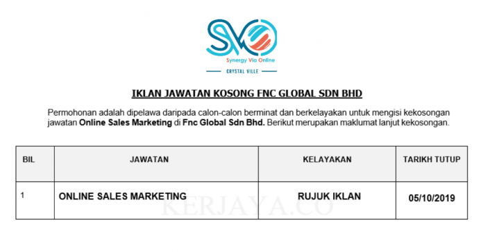 _Fnc Global Sdn Bhd Fnc Global ~ Online Sales Marketing