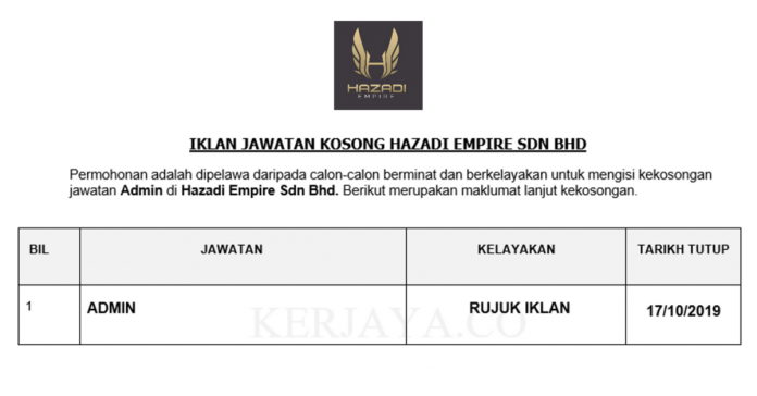 Hazadi Empire Sdn Bhd Hazadi Empire ~ Admin