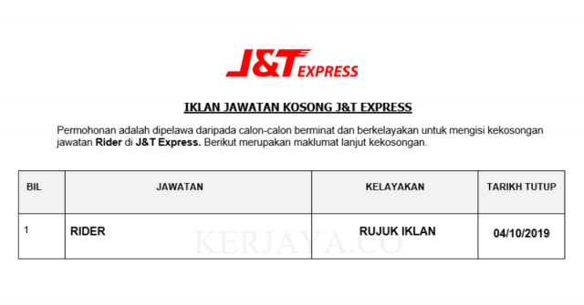 J&T Express ~ Rider