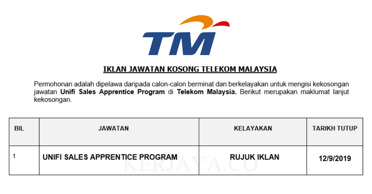 Telekom Malaysia • Kerja Kosong Kerajaan