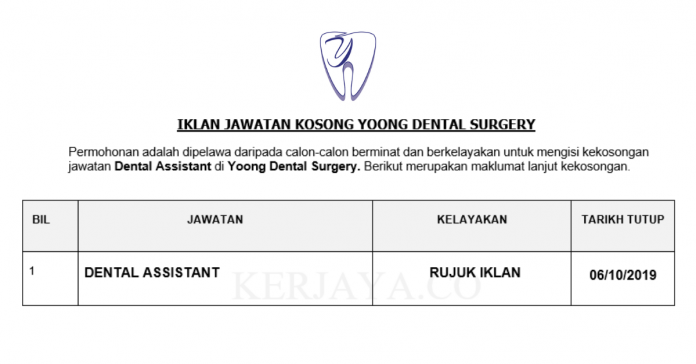 Yoong Dental Surgery Yoong Dental Surgery ~ Dental Assistant