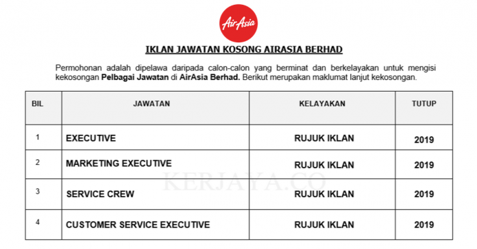 AirAsia Berhad Air Asia ~ Pelbagai Jawatan Baru