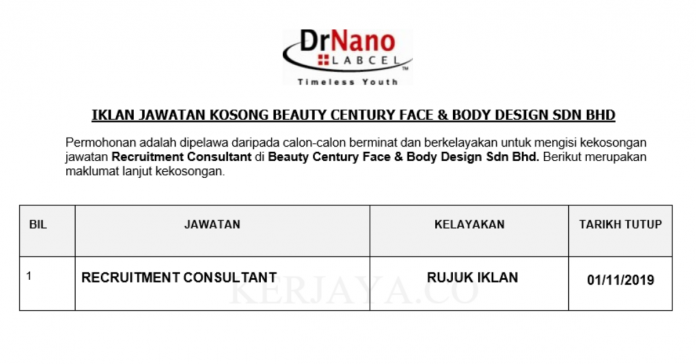 Beauty Century Face & Body Design Sdn Bhd Beauty Century Face & Body Design ~ Recruitment Consultant