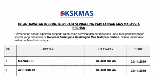 Koperasi Serbaguna Kakitangan Mas Malaysia Berhad