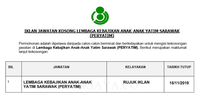 Lembaga Kebajikan Anak-Anak Yatim Sarawak (PERYATIM) Lembaga Kebajikan Anak-Anak Yatim Sarawak (PERYATIM)