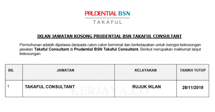 Prudential BSN Takaful Consultant Prudential BSN Takaful Consultant ~Takaful Consultant