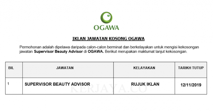 OGAWA OGAWA ~ Supervisor Beauty Advisor