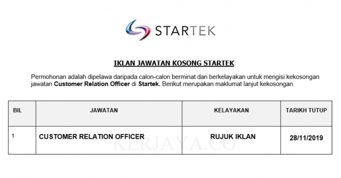 Startek (1) Startek ~ Customer Relation Officer