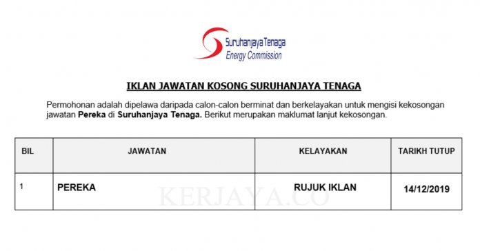 Suruhanjaya Tenaga Suruhanjaya Tenaga ~ Pereka