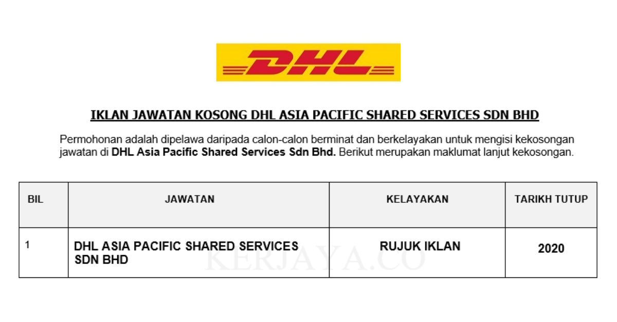 Shared pacific dhl services asia DHL Asia