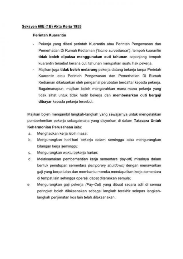 Apa Yang Seorang Pekerja Perlu Tahu Sekiranya dijangkiti COVID-19