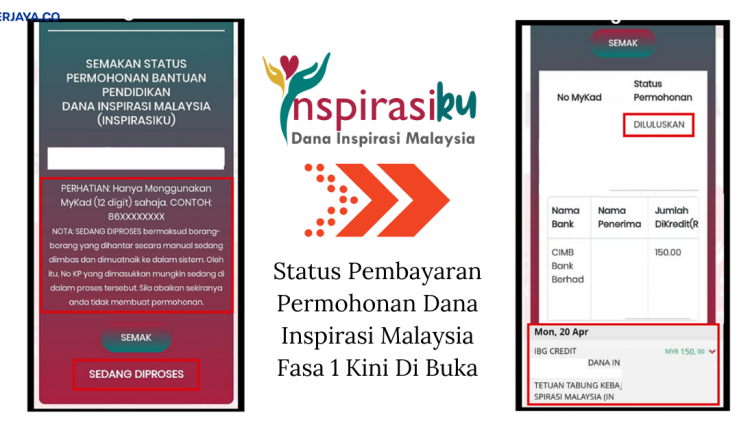 Status Pembayaran Permohonan Dana Inspirasi Malaysia Fasa 1 Kini Di Buka (1)