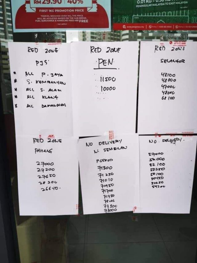 Senarai Kawasan "Red Zone"