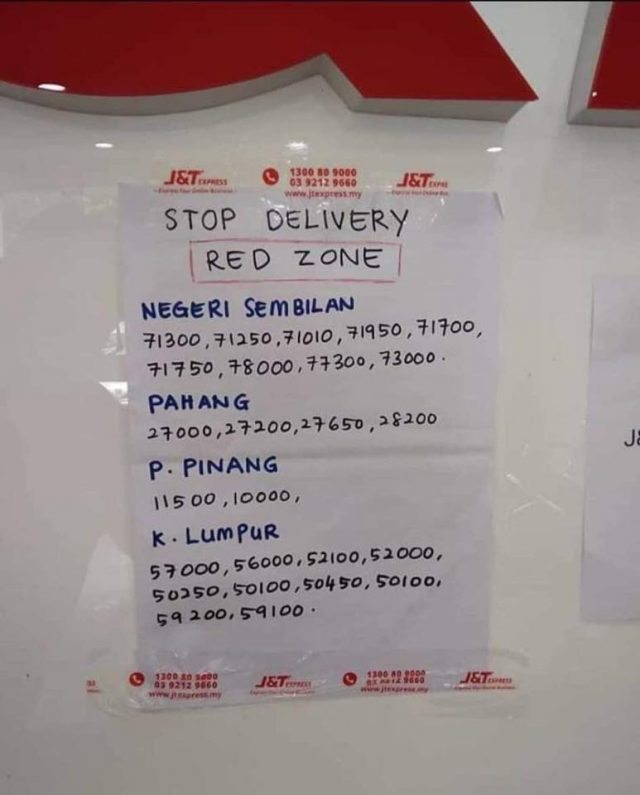 Senarai Kawasan "Red Zone"