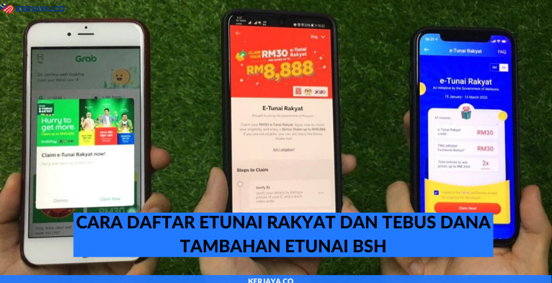 Cara Daftar eTunai Rakyat dan Tebus Dana Tambahan eTunai BSH