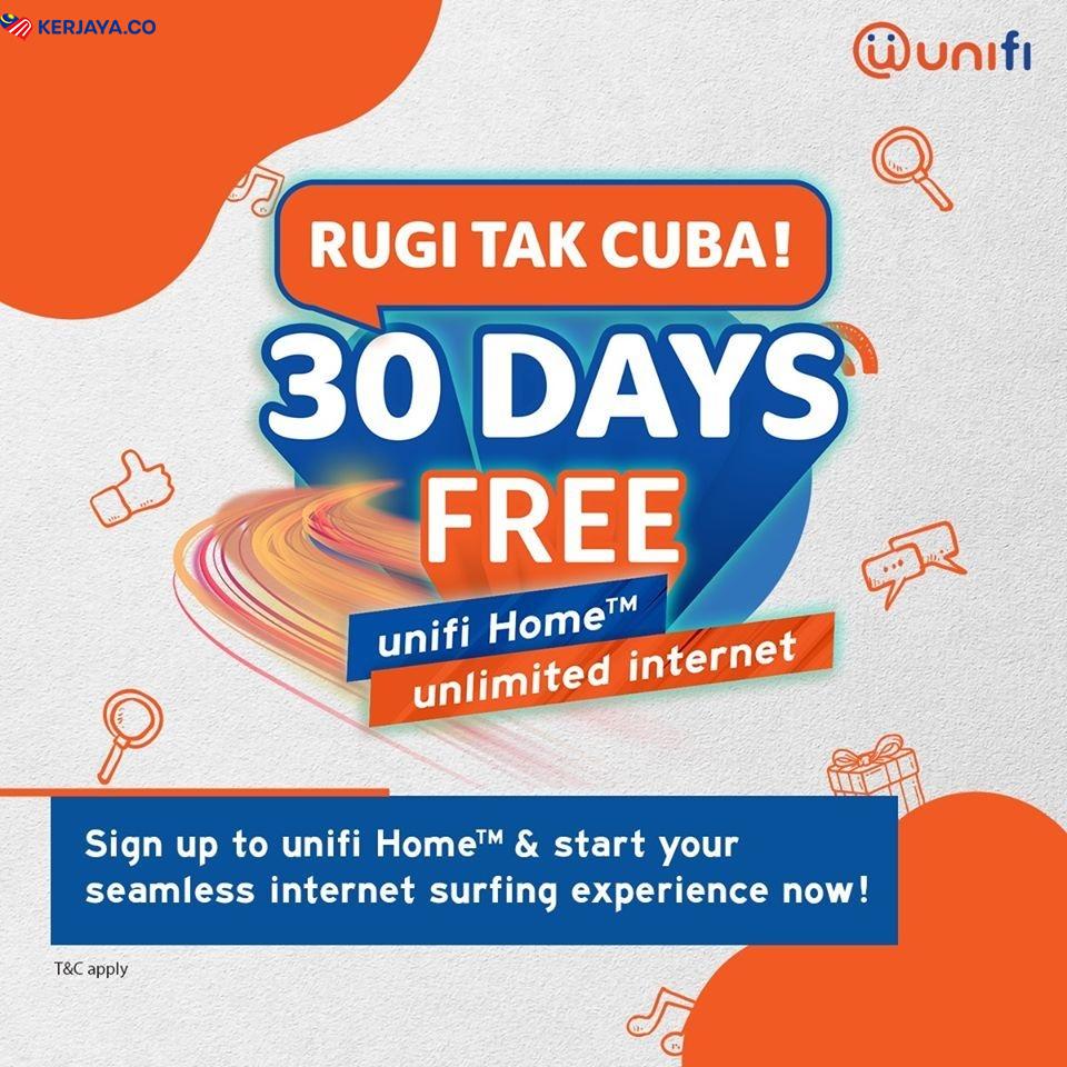 Jom Cuba Unifi Home Unlimited Internet 30 Hari Free