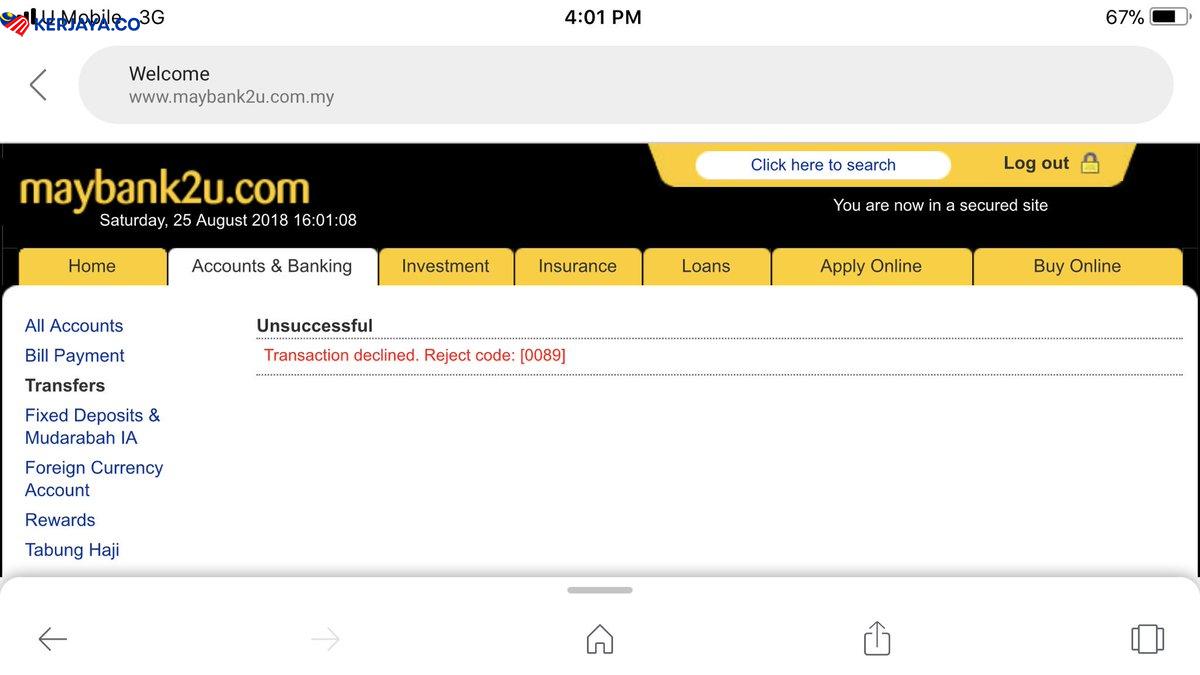 Atasi Masalah Instant Transfer Reject Code 0089 Maybank2u ...