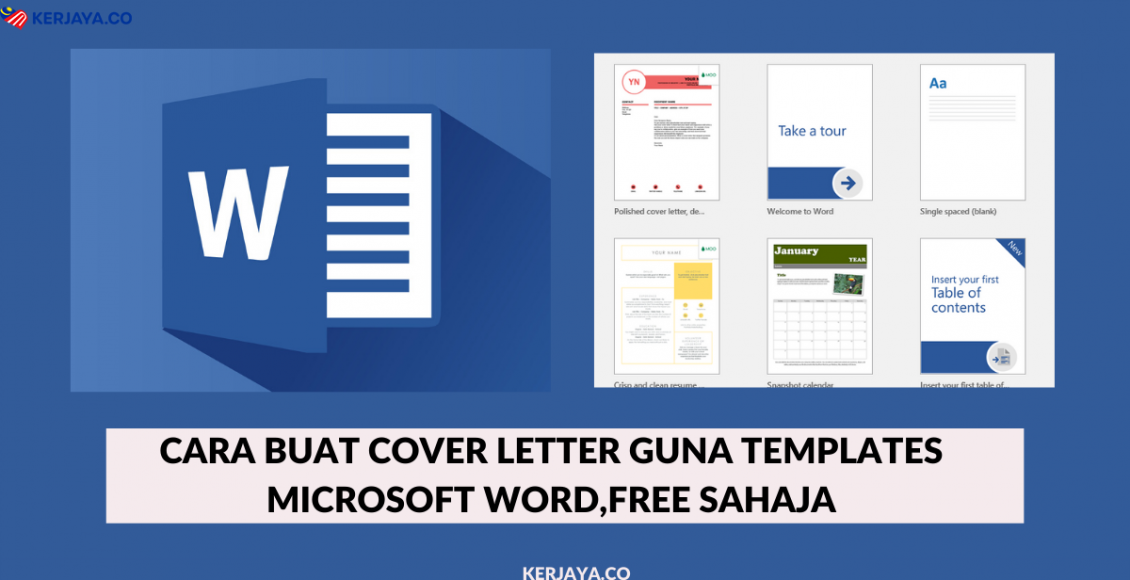 Cara Buat Cover Letter Guna Templates Microsoft Word,Free Sahaja