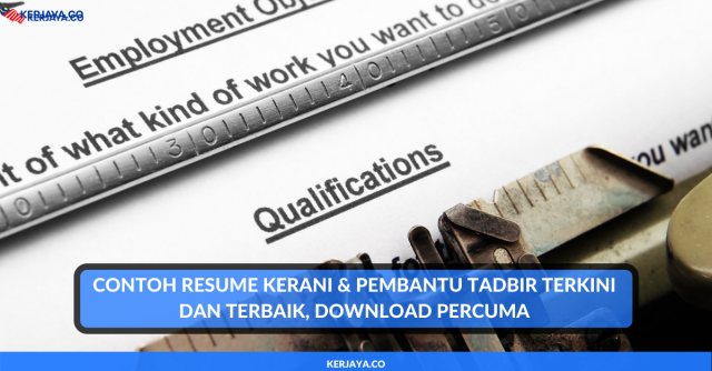 Contoh Resume Kerani & Pembantu Tadbir Terkini Dan Terbaik, Download ...