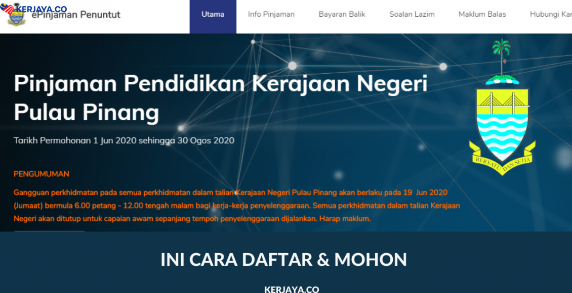 Pinjaman Pendidikan Kerajaan Negeri Pulau Pinang. Cara Daftar & Mohon