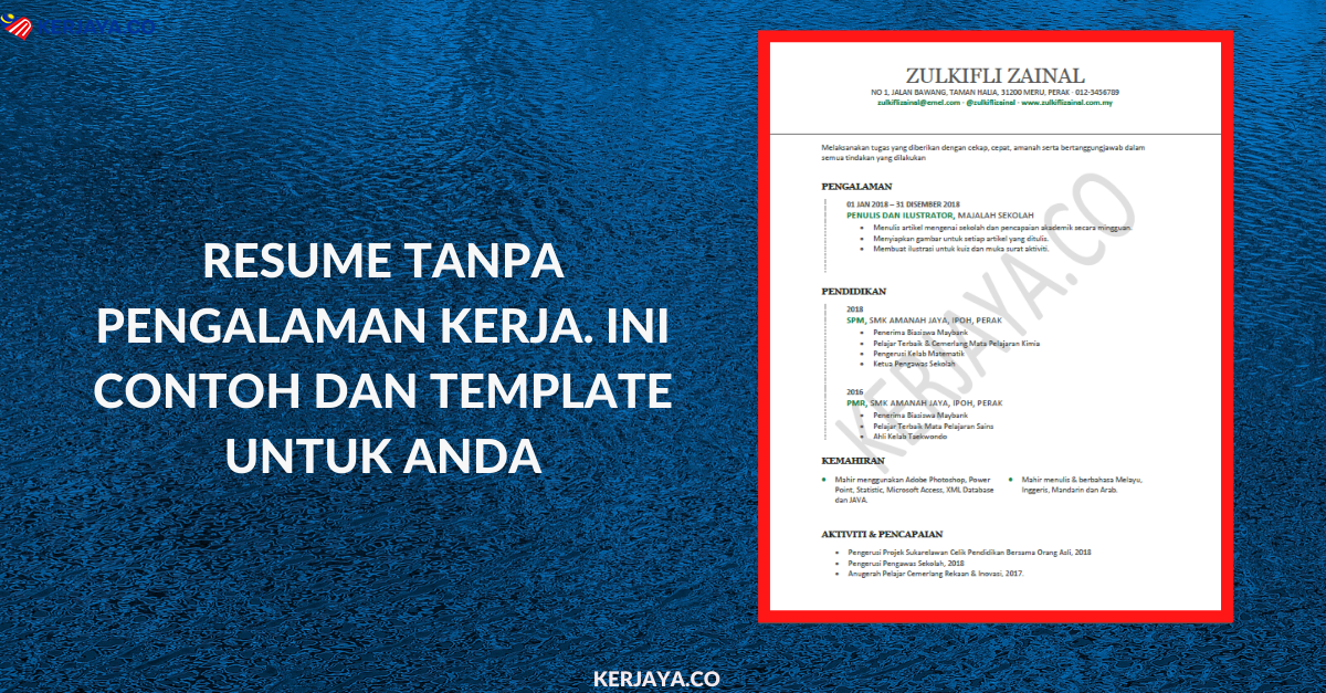Format resume bahasa melayu spm