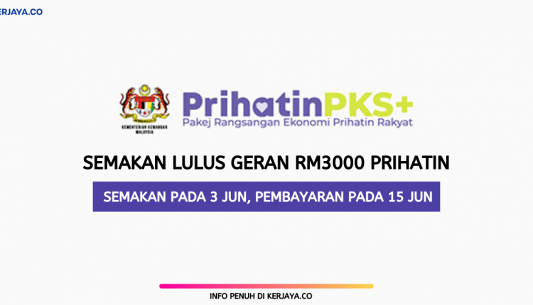 Semakan Lulus Geran RM3000 PRIHATIN