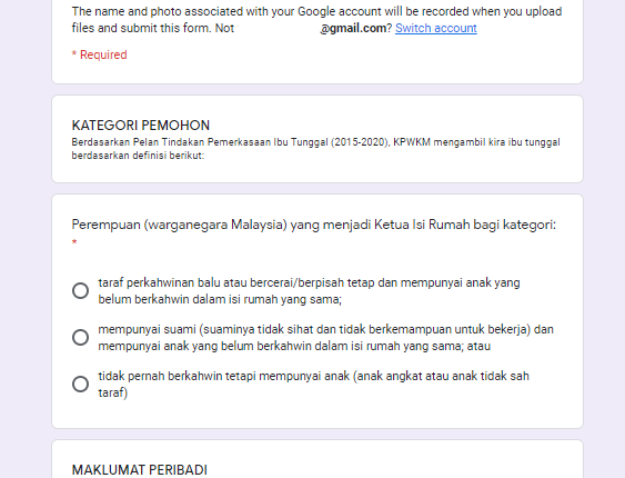 Daftar & Mohon Bantuan Ibu Tunggal RM300 Kementerian Pembangunan Wanita,Keluarga Dan Masyarakat