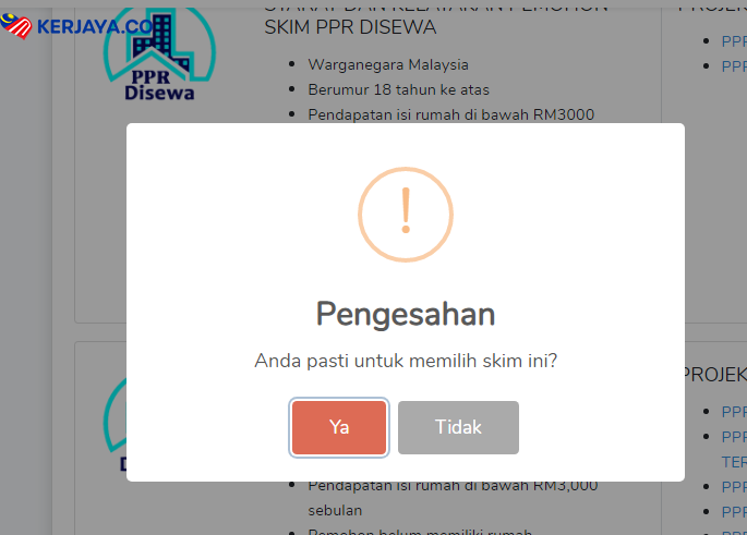 Cara Mohon Perumahan Program Rakyat PPR Secara Online Melalui SPRN