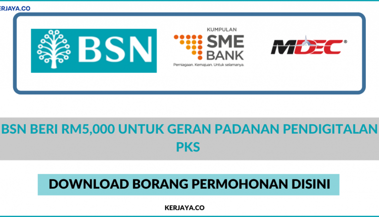 BSN Beri RM5,000 Untuk Geran Padanan Pendigitalan PKS, Dapatkan Borang Permohonan Disini