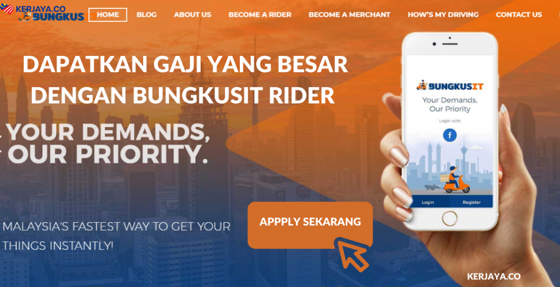 Dapatkan Gaji Yang Besar Dengan Bungkusit Rider, Ini Cara Daftar Secara Online