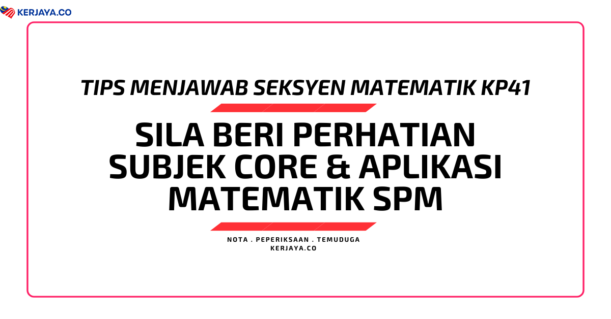 Tips Menjawab Seksyen B Matematik Peperiksaan Spa Matematik Spa - Riset