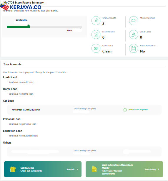 Tak Sampai 5 Minit, Dah Tahu Status CTOS. Check Sahaja Disini