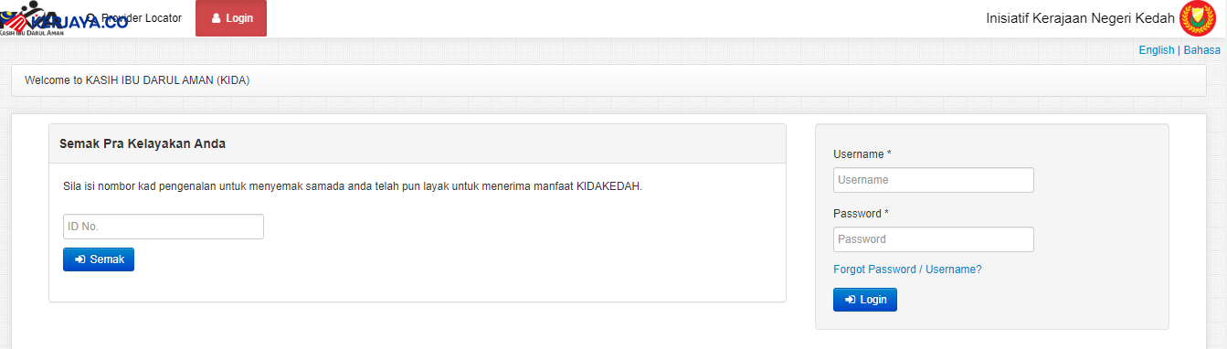 Program Kasih Ibu Darul Aman (KIDA) Fasa 2. Semak Kelayakan Anda Disini